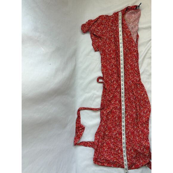 Ivy Street Red Floral Pleated Fit n Flare Dress Size 10 Belted Romantic Date - Picture 9 of 9